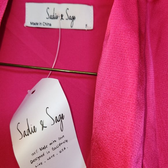 Elegant Pink Dress with Integral Pants (S) - Picture 7 of 8